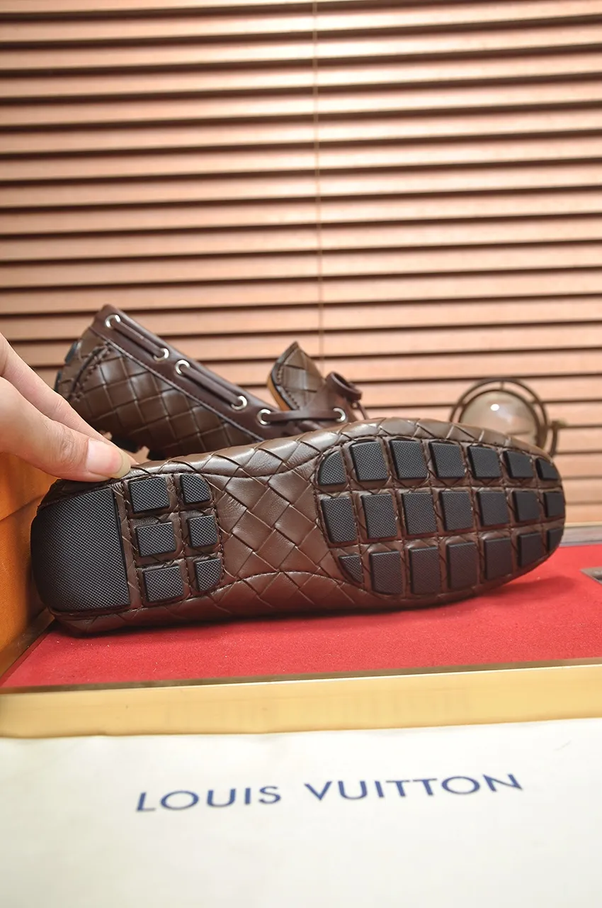 Men's Men's Shoes💰420💶【GUCCI】 (High-end Niuli) New 🍀Gucci*——Gucci Doudou Shoes! Made of imported original cowhide, the inner top layer is comfortable cowhide lining! Original wear-resistant rubber outsole! High quality products! Code number 38-44!